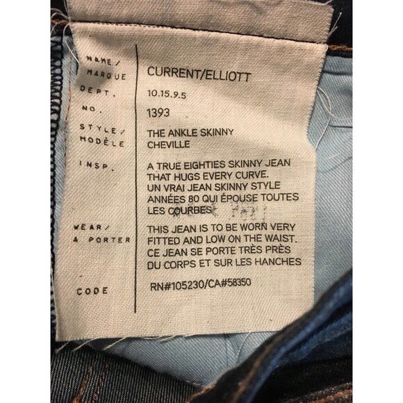 Current Elliott Women's Jean The Skinny Ankle Cheville In Fools Gold Size 26 NWT - Picture 8 of 12